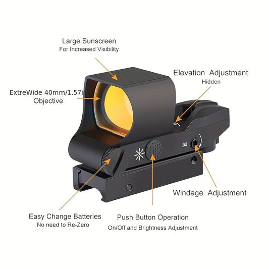 Multiple Reticle System Feyachi Red Dot Sight With Absolute Co-Witness and Picatinny Rail Mount RISE DEFENSE SYSTEMS.AI PRODUCTS
