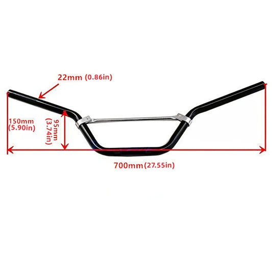 Aluminum 7/8'' 22mm Drag Bar Tracker Steering Wheel Balance Bar - Enhance Riding Stability and Control - Fits Honda, Suzuki, Kawasaki, Yamaha, and Chopper Motorcycles RISE DEFENSE SYSTEMS.AI PRODUCTS