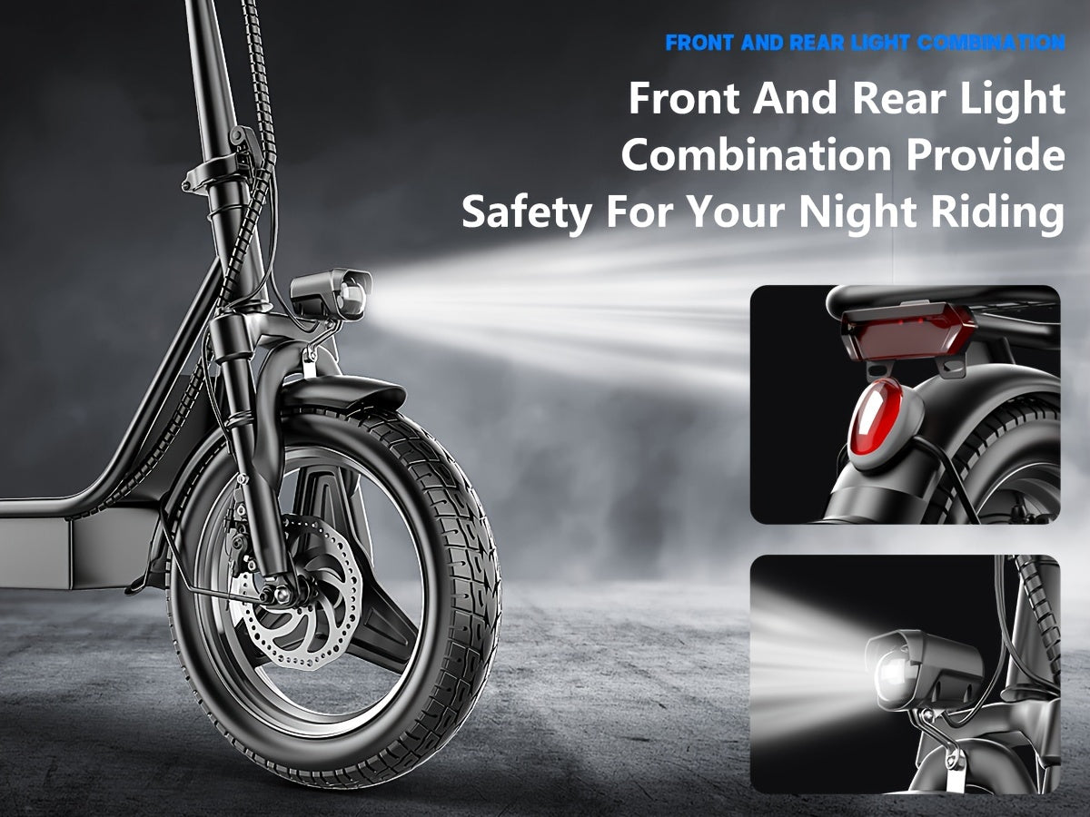 High-Speed Electric Scooter for Adults - 500W 650W Peak Motor, 20mph Top Speed, 30Miles Long Range, Comfortable Seat, Dual Disc Brakes, Perfect for Commuters and Travelers RISE DEFENSE SYSTEMS.AI PRODUCTS