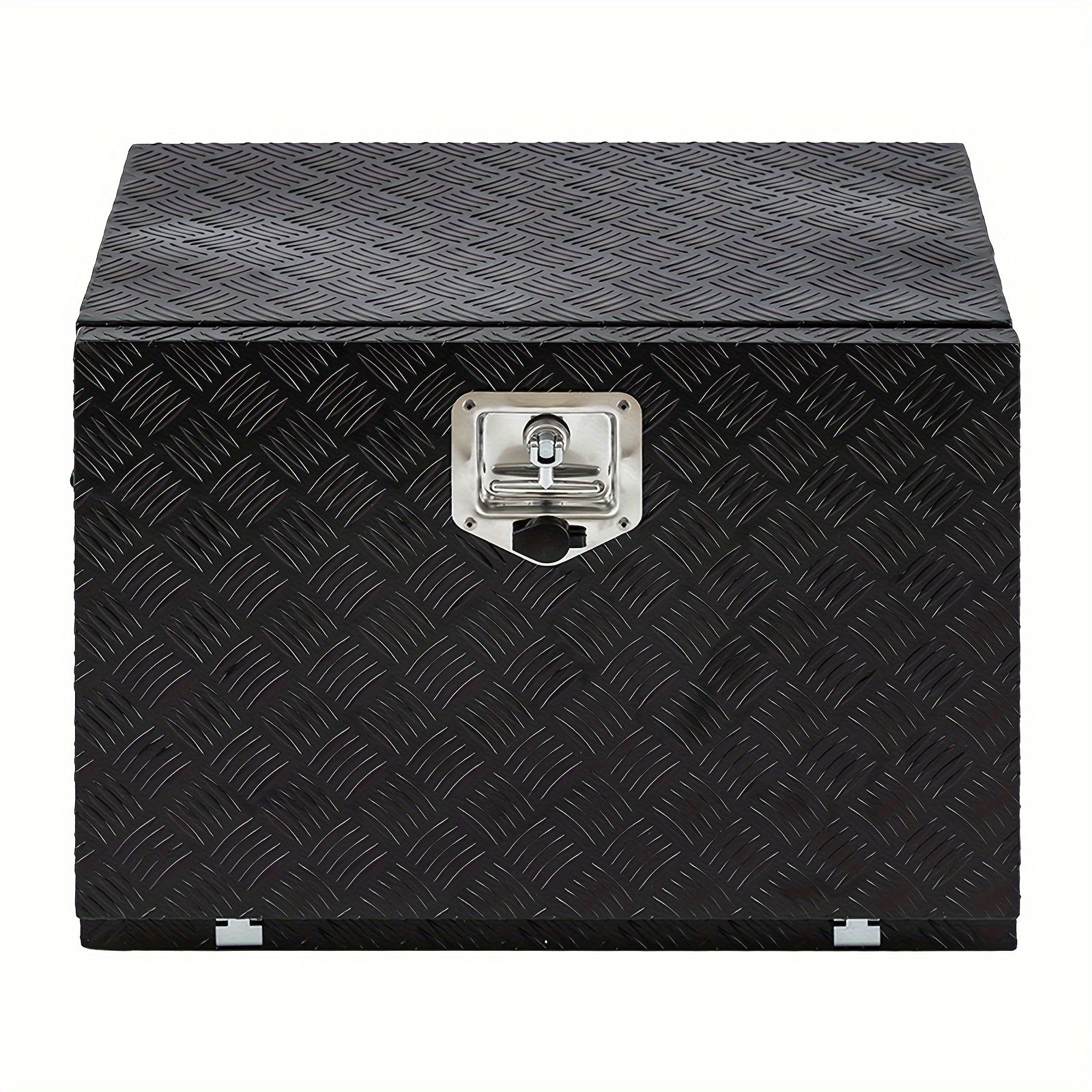 Truck Bed Tool Box Trailer Storage Tool Box Black Aluminum Heavy Duty Pick Up Truck Bed RV Toolbox Diamond Plate With Lock & Keys RISE DEFENSE SYSTEMS.AI PRODUCTS