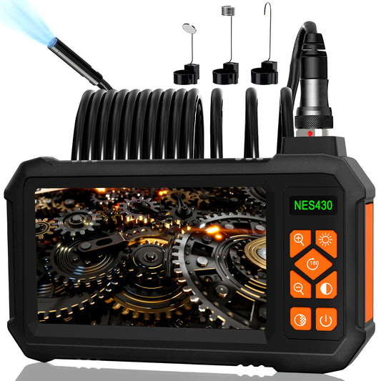 4. 3" IPS HD Borescope Camera with High-Quality 1080P Lens and Bright Headlight for Automotive and House Pipe Inspection RISE DEFENSE SYSTEMS.AI PRODUCTS