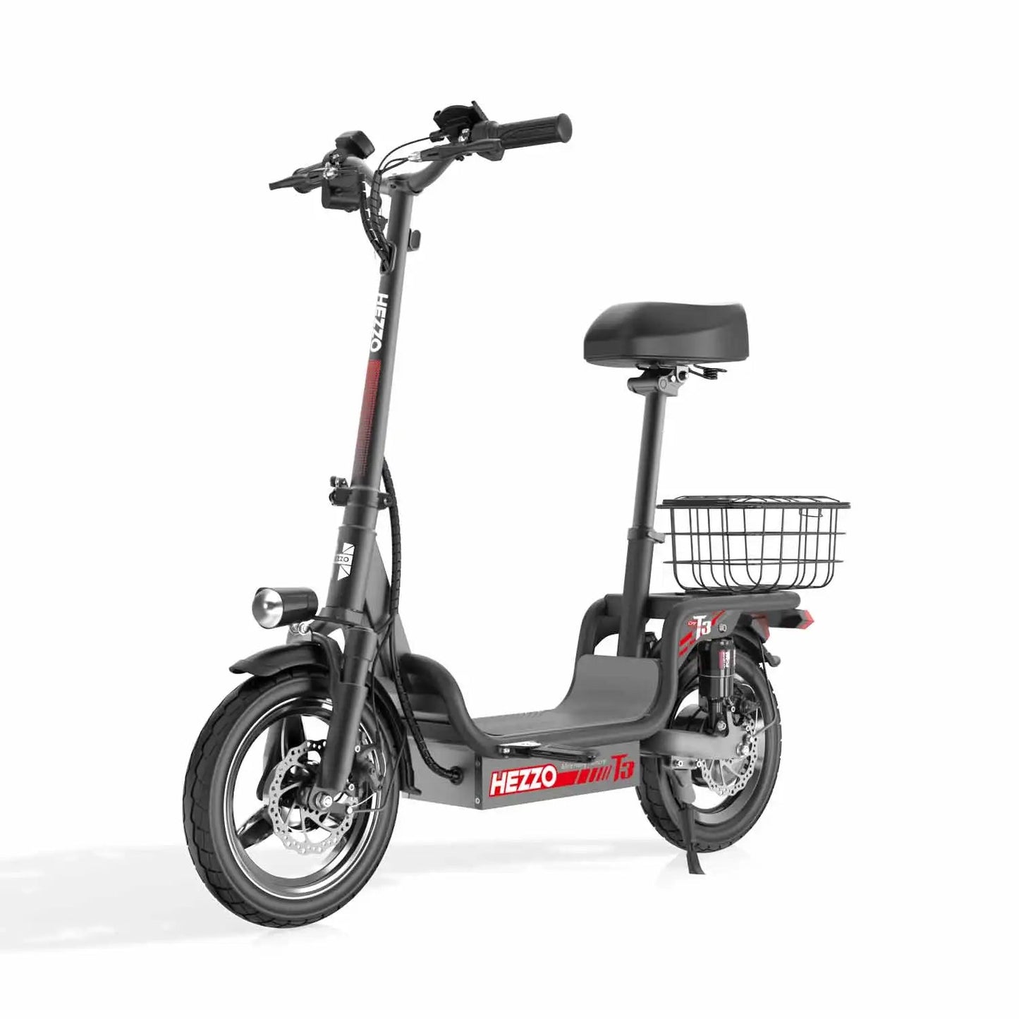 48V 500W Carbon Steel Ebike Electric Bike Multi - Shock Absorption City Commuter Adult Electric Bicycle 14"Road tires With Basket - RISE DEFENSE SYSTEMS.AI PRODUCTS