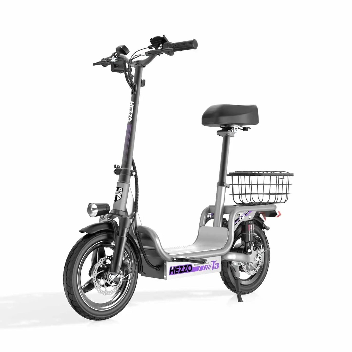 48V 500W Carbon Steel Ebike Electric Bike Multi - Shock Absorption City Commuter Adult Electric Bicycle 14"Road tires With Basket - RISE DEFENSE SYSTEMS.AI PRODUCTS