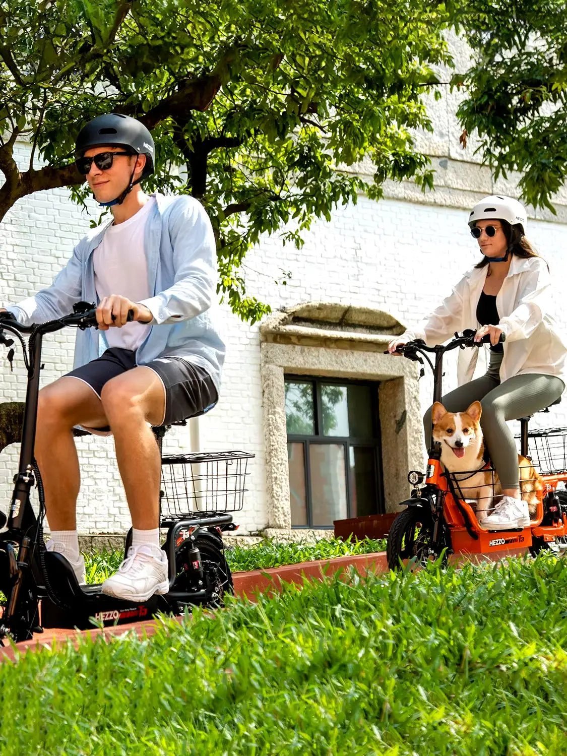 48V 500W Carbon Steel Ebike Electric Bike Multi - Shock Absorption City Commuter Adult Electric Bicycle 14"Road tires With Basket - RISE DEFENSE SYSTEMS.AI PRODUCTS
