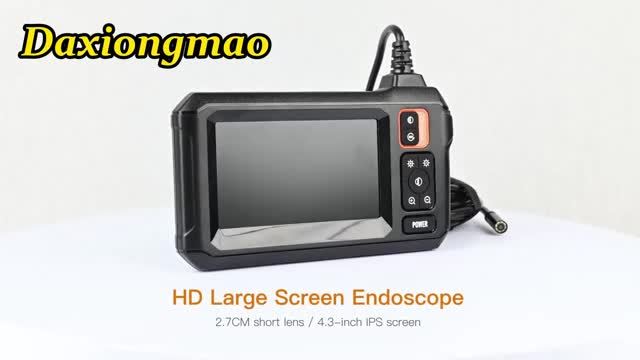 1pc 1080P HD Borescope Endoscope Camera with Light, 4.3