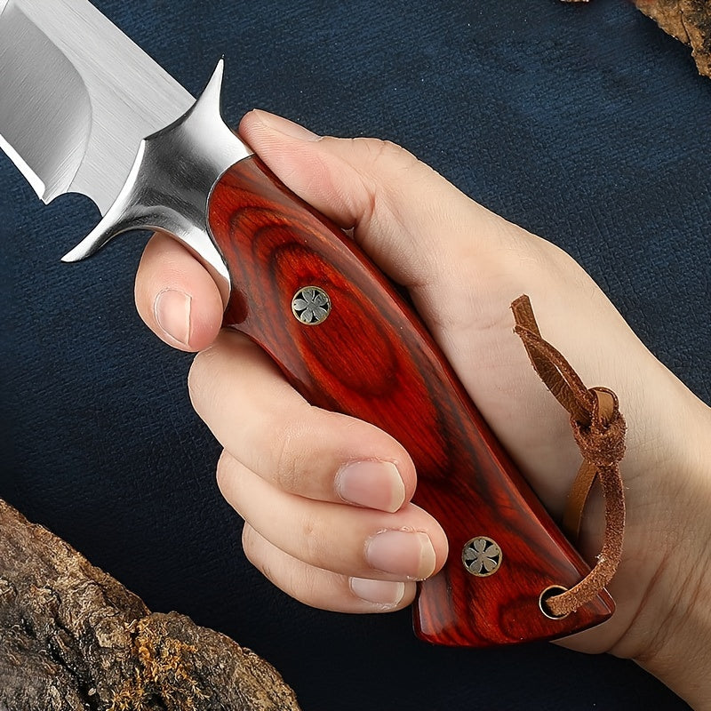 Breaking the Lion King Outdoor Straight Knife Leather Right or Left Hand Horizontal Fixed Blade Sheath Outdoor Camping Stainless Steel Knife RISE DEFENSE SYSTEMS.AI PRODUCTS