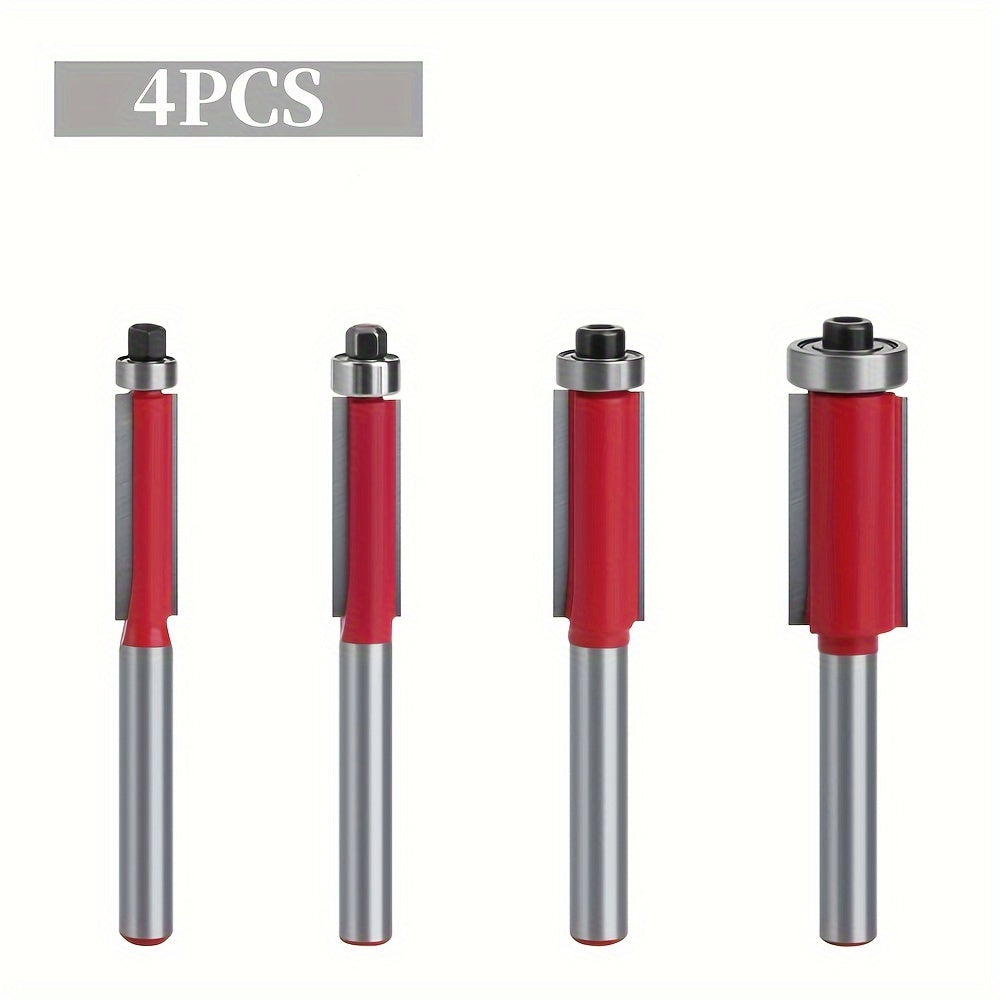 Smooth & Precise Wood Finishes: 4-Piece Professional Router Bit Set - Versatile And Easy To Use For DIY Projects RISE DEFENSE SYSTEMS.AI PRODUCTS