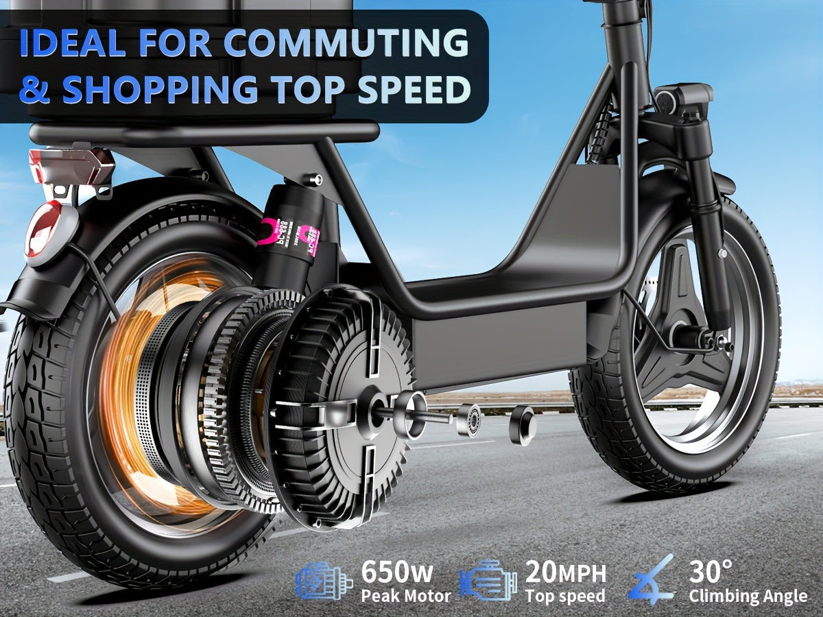 High-Speed Electric Scooter for Adults - 500W 650W Peak Motor, 20mph Top Speed, 30Miles Long Range, Comfortable Seat, Dual Disc Brakes, Perfect for Commuters and Travelers RISE DEFENSE SYSTEMS.AI PRODUCTS