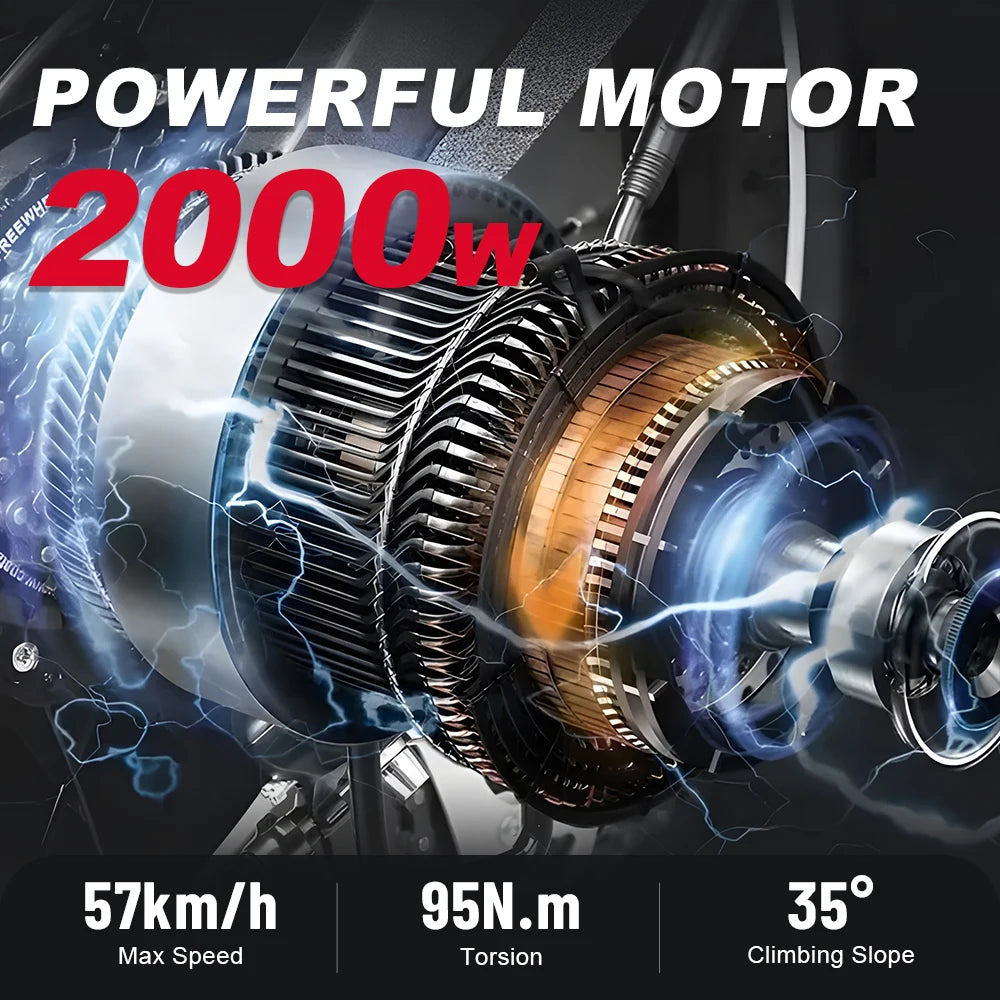 HX Q20PRO 2000W Adults Electric Bike Bicycle 48V 55AH 20 Inch Fat Tire electric bikes ebike Mountain Oil Brake 2000W Ebikes RISE DEFENSE SYSTEMS.AI PRODUCTS
