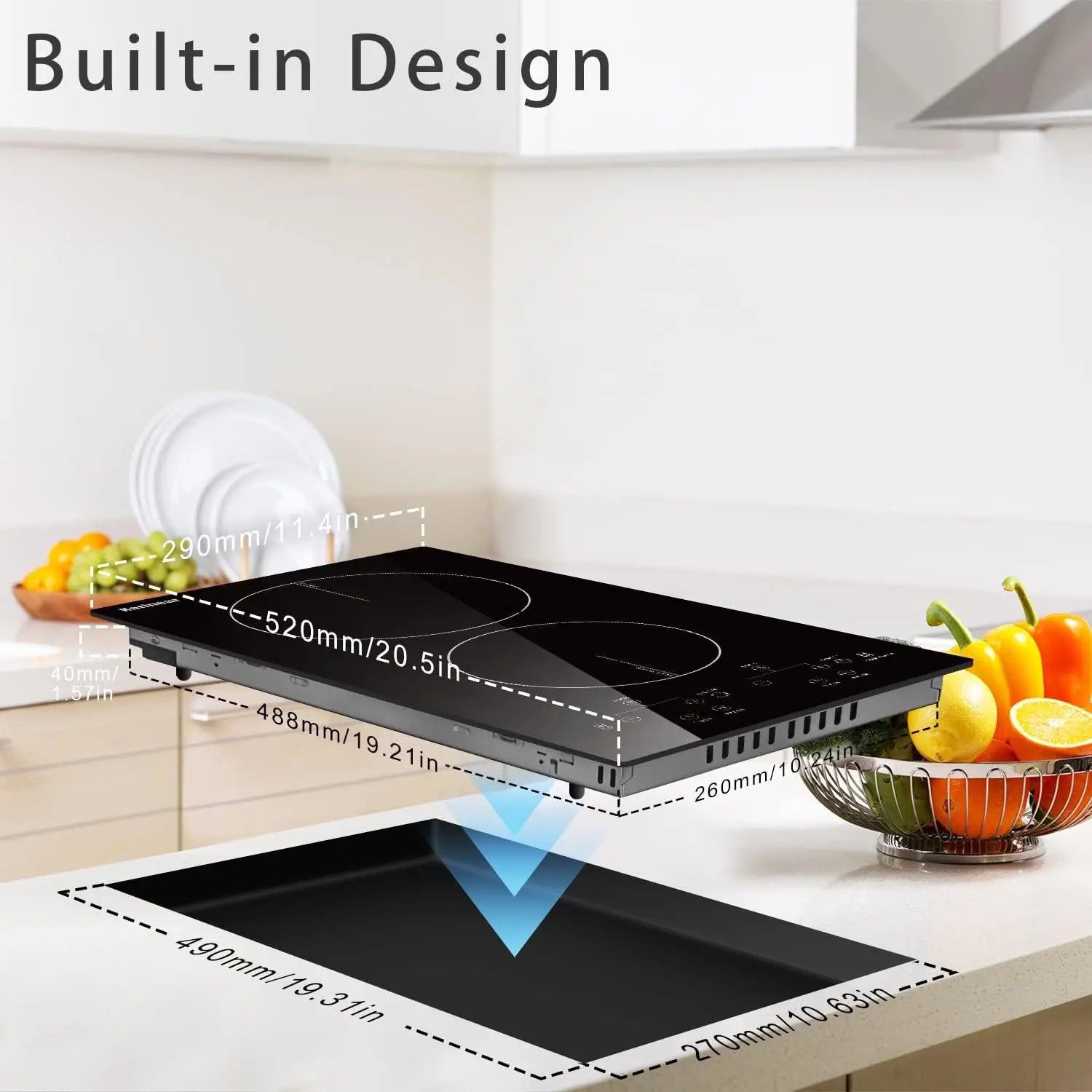 Karinear 2 Burners Electric Cooktop, 120v Plug in Ceramic Cooktop, 12 Inch Countertop & Built-in Electric Stove Top with Child S RISE DEFENSE SYSTEMS.AI PRODUCTS