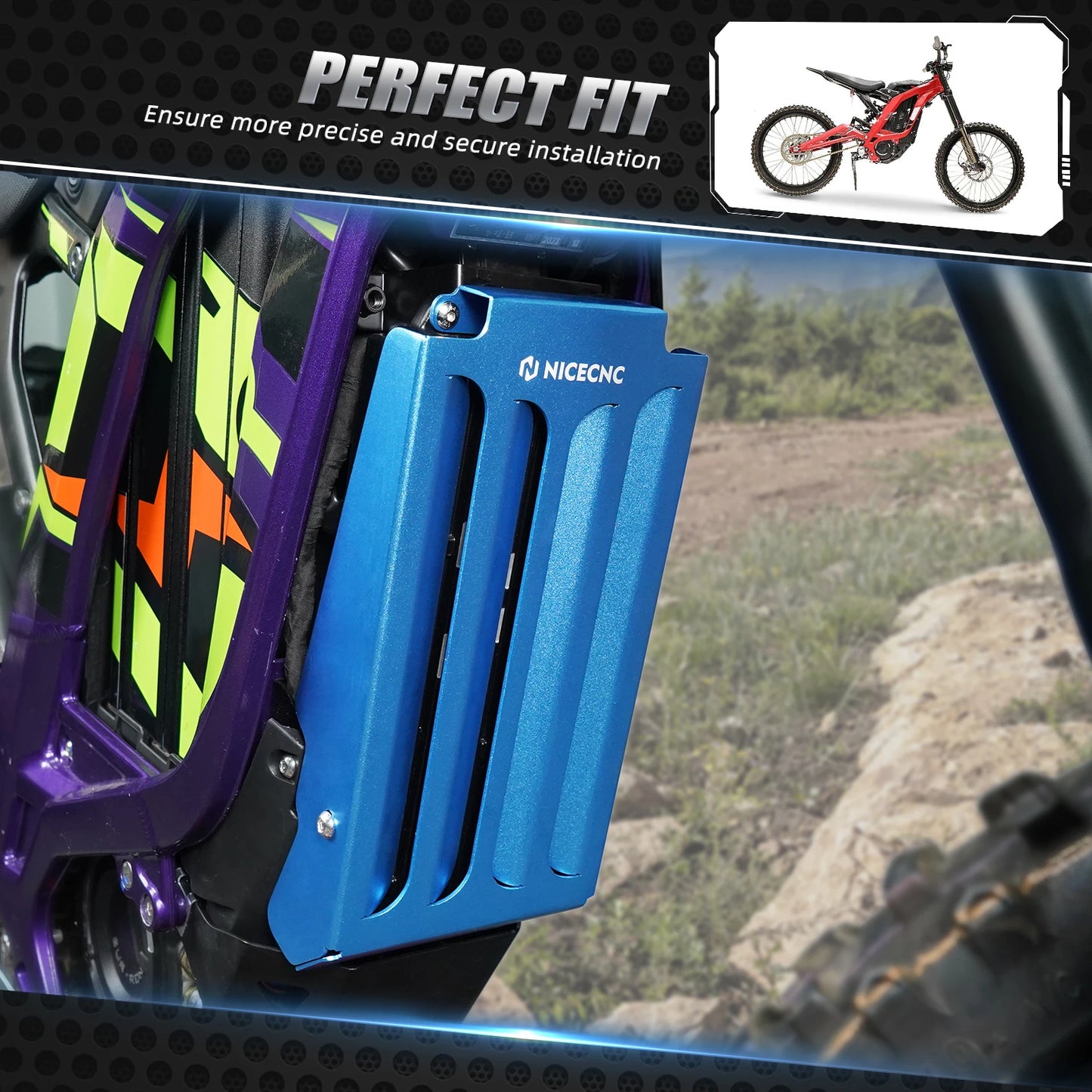 NiceCNC For Surron Light Bee X Controller Cover Guard For Sur-Ron light bee X S L1E For Segway X160 X260 Electric Off-Road Bike RISE DEFENSE SYSTEMS.AI PRODUCTS