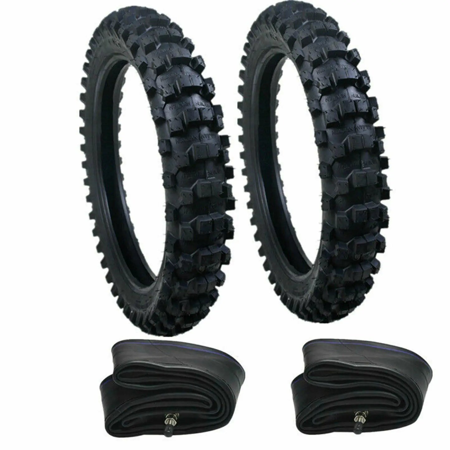 Black Front Rear Tire Tube Kit 70/100-19 90/100-16 Fit for 50cc - 150cc Dirt Pit Bike Motocross Off-road RISE DEFENSE SYSTEMS.AI PRODUCTS