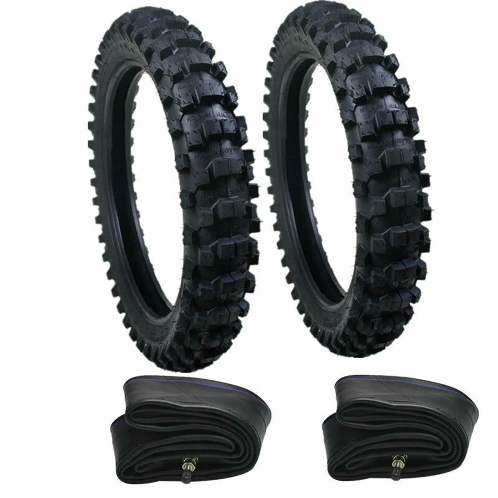 Black Front Rear Tire Tube Kit 70/100-19 90/100-16 Fit for 50cc - 150cc Dirt Pit Bike Motocross Off-road RISE DEFENSE SYSTEMS.AI PRODUCTS