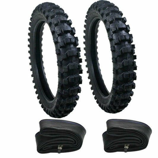 Black Front Rear Tire Tube Kit 70/100-19 90/100-16 Fit for 50cc - 150cc Dirt Pit Bike Motocross Off-road RISE DEFENSE SYSTEMS.AI PRODUCTS