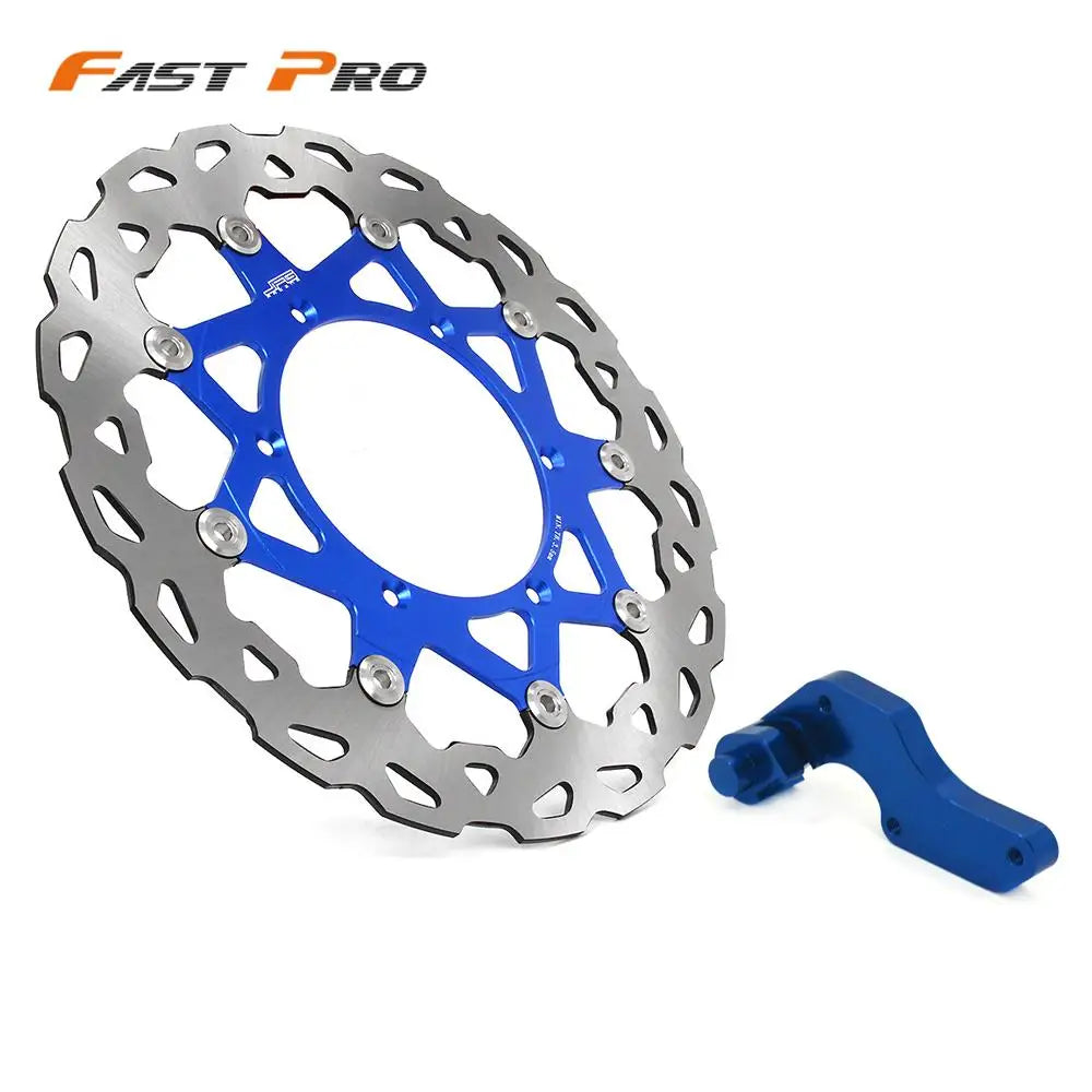 Motorcycle 320mm Front Floating Brake Disc Rotor & Bracket For Yamaha YZ WR 125 250 WRF YZF 250 400 WR456F YZ426F WR450F YZ450F RISE DEFENSE SYSTEMS.AI PRODUCTS