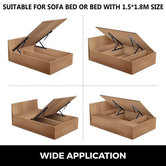 VEVOR Pair Of 5FT 4FT Heavy Pneumatic Storage Bed Lift Mechanism Gas Spring Strut Support Hinge Bed Sofa Storage Space Saving RISE DEFENSE SYSTEMS.AI PRODUCTS