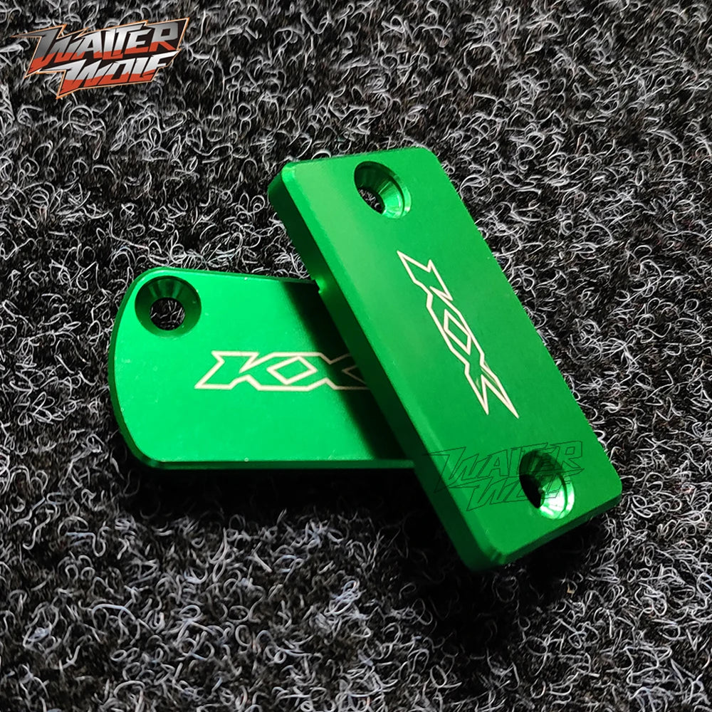 Front Rear Brake Fluid Oil Cover For KAWASAKI KX 125 250 250F 450F 450 KX125 KX250 Motorcycle Accessories Reservoir Cap Motor RISE DEFENSE SYSTEMS.AI PRODUCTS