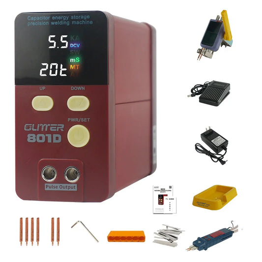 801D Storage Capacity Spot Welding machine 12KW Battery welder Spot Welder 0.2mm Pure Nickel welding 0.1-0.3mm 1800A RISE DEFENSE SYSTEMS.AI PRODUCTS