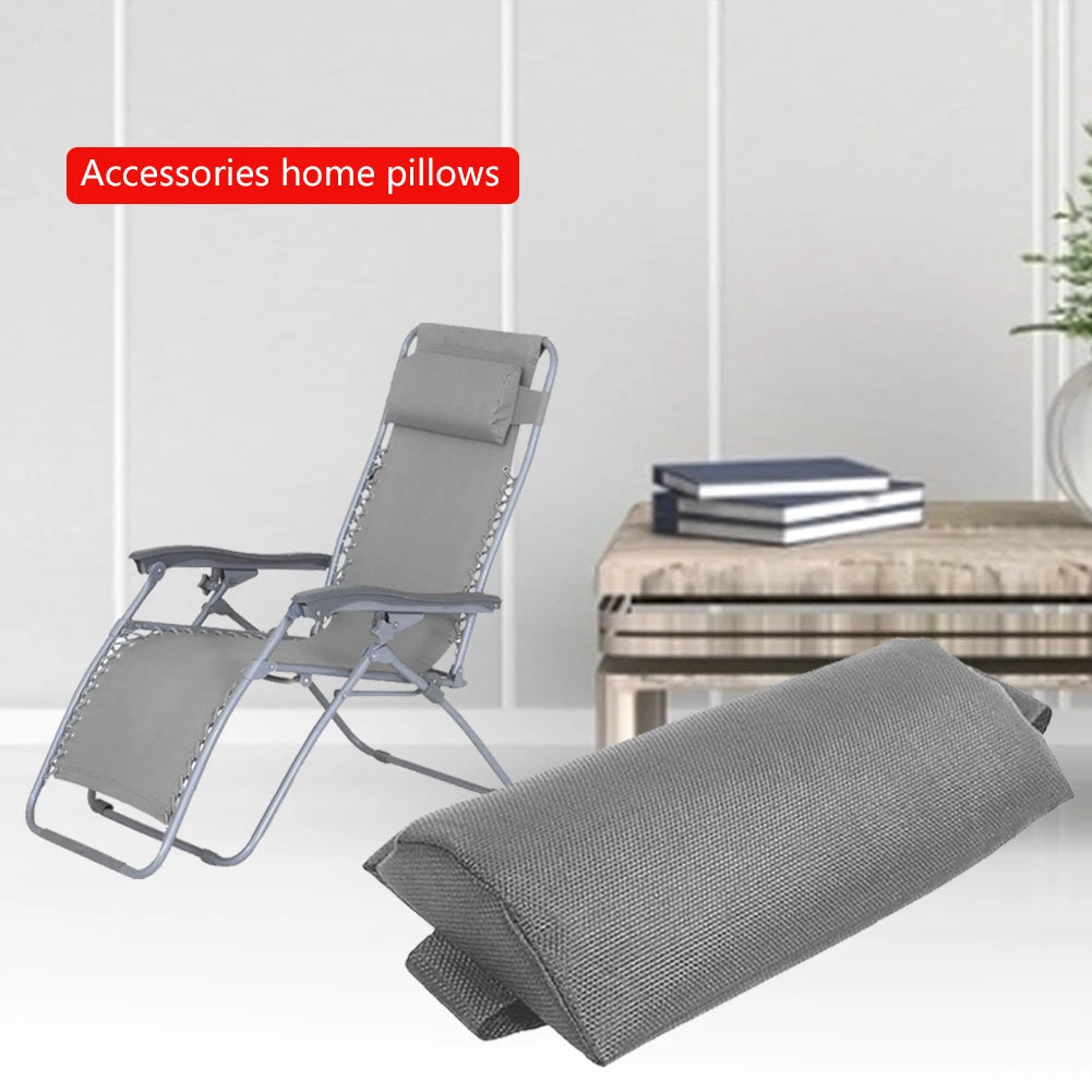 Recliner Headrest Beach Folding Chairs Teslin Pad Pillow Garden Backyard Picnics Sling Lounge Chair Head Cushion Adjustable RISE DEFENSE SYSTEMS.AI PRODUCTS