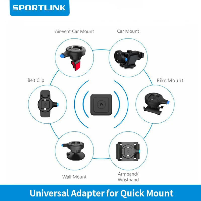 SPORTLINK Universal Quick Mount Adapter Multi Purpose Phone Holder For Air-vent/Car/Bike/Belt Clip/Wall/Armband/Wristband Mounts RISE DEFENSE SYSTEMS.AI PRODUCTS