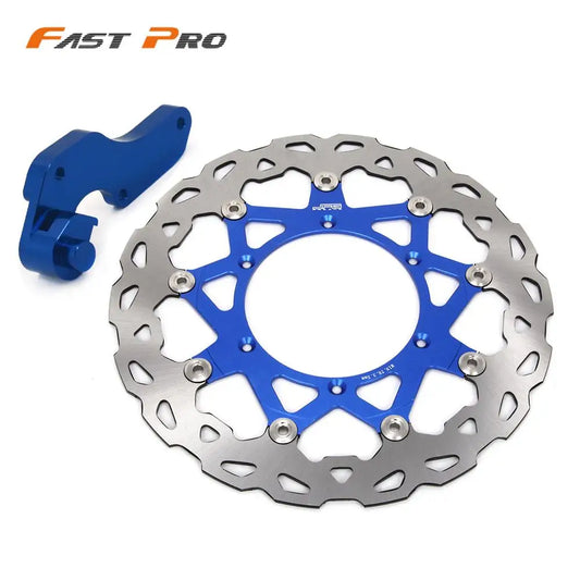 Motorcycle 320mm Front Floating Brake Disc Rotor & Bracket For Yamaha YZ WR 125 250 WRF YZF 250 400 WR456F YZ426F WR450F YZ450F RISE DEFENSE SYSTEMS.AI PRODUCTS