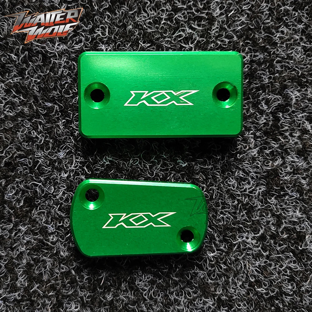 Front Rear Brake Fluid Oil Cover For KAWASAKI KX 125 250 250F 450F 450 KX125 KX250 Motorcycle Accessories Reservoir Cap Motor RISE DEFENSE SYSTEMS.AI PRODUCTS