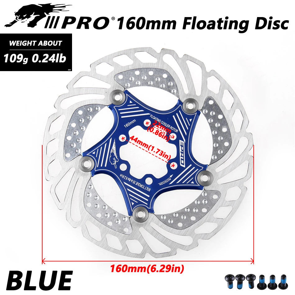 IIIPRO 6-Bolt Brake Disc 160mm/180mm/203mm Brake Disc Rotor Floating Cooling Heat Dissipation DH 6 Inch MTB/Road Bike RISE DEFENSE SYSTEMS.AI PRODUCTS