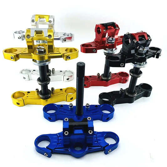 CNC Motorcycle Front Shock Samsung Steering Column With Straight Handlebar Fixed Base Universal For Honda MSX125 Monkey M3 M5 Z6 RISE DEFENSE SYSTEMS.AI PRODUCTS