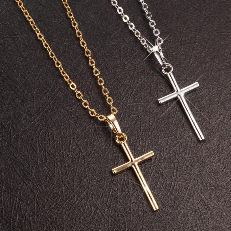 Fashion  Cross Pendants dropshipping Golden Silver  Color Crystal Jesus Cross Pendant Necklace Jewelry For Men/Women Wholesale RISE DEFENSE SYSTEMS.AI PRODUCTS