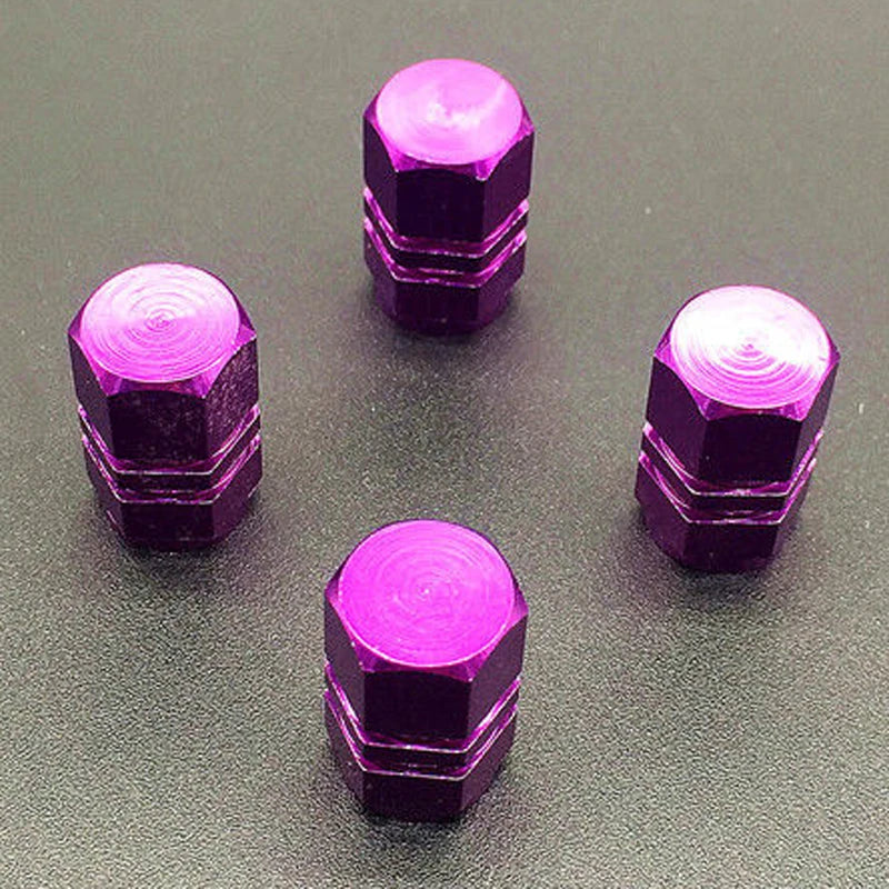 JX-LCLYL 4pcs Universal Aluminum Car Wheel Tire Tyre Valve Air Stem Cap Cover Purple RISE DEFENSE SYSTEMS.AI PRODUCTS