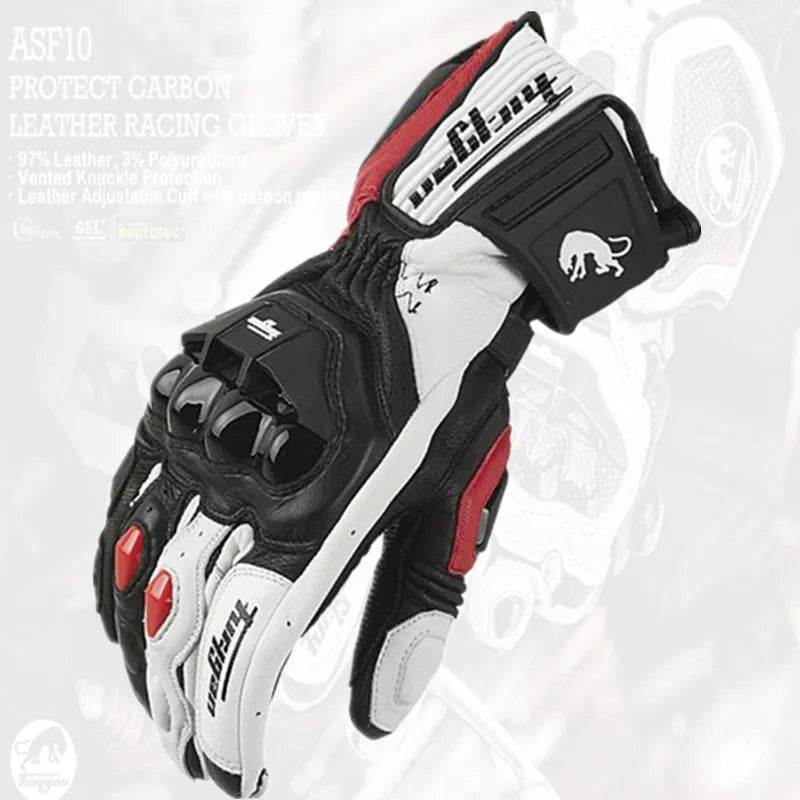 Motorcycle Gloves Afs6 Afs10 Afs18  Security Protection Windproof  Motocross Mittens Touch Screen Men's Leather Motorbike Glove RISE DEFENSE SYSTEMS.AI PRODUCTS