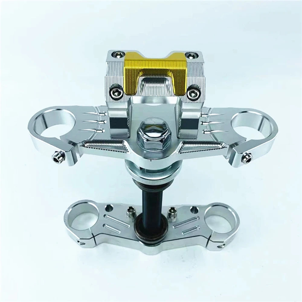 CNC Motorcycle Front Shock Samsung Steering Column With Straight Handlebar Fixed Base Universal For Honda MSX125 Monkey M3 M5 Z6 RISE DEFENSE SYSTEMS.AI PRODUCTS