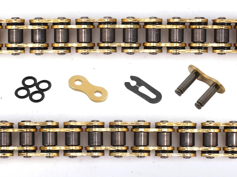 CVK High Quality Motorcycle O-ring Oil seal Chain Sets For 428 DID chain 136 Link 520 525 530 chains 120 Links with Facotry Sale RISE DEFENSE SYSTEMS.AI PRODUCTS