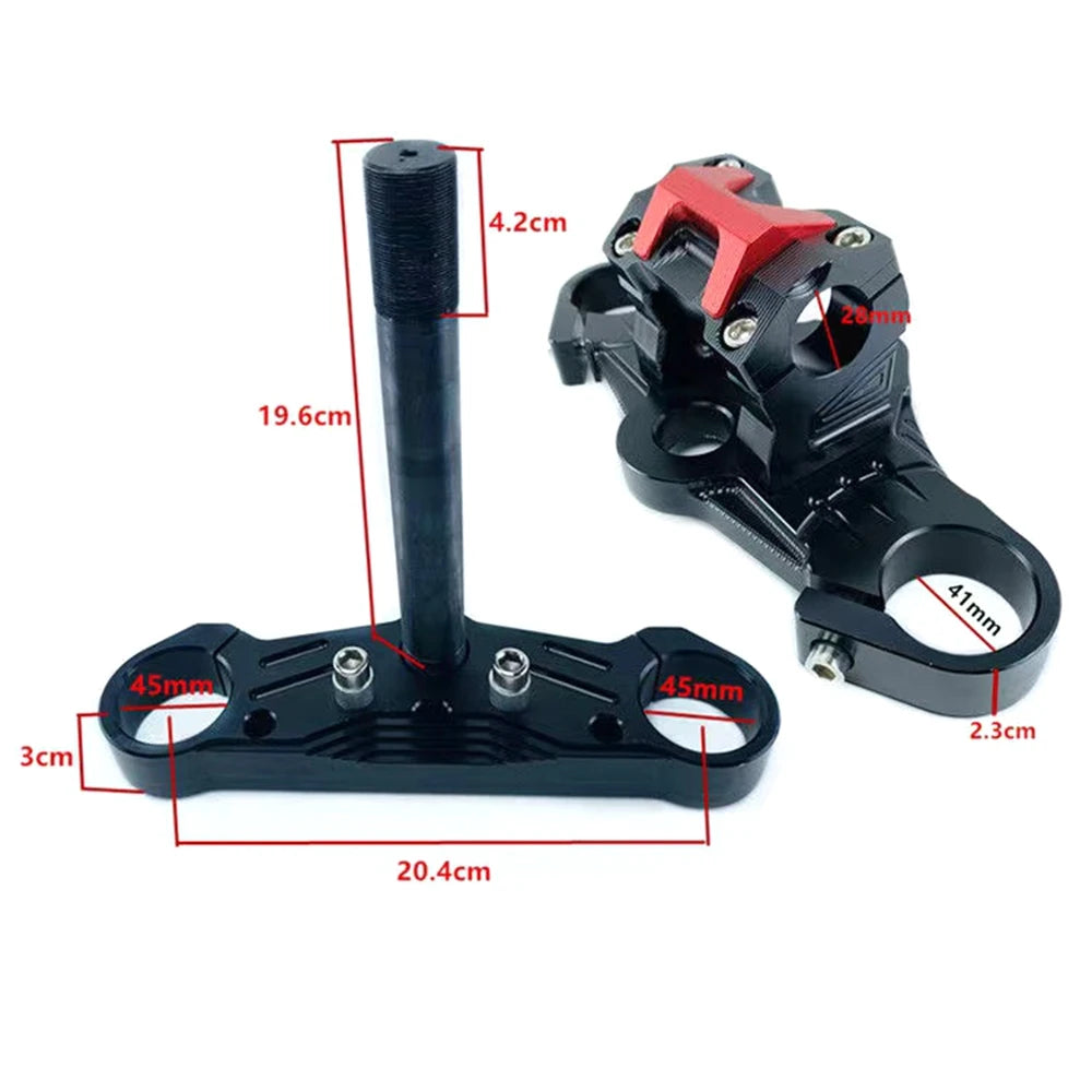CNC Motorcycle Front Shock Samsung Steering Column With Straight Handlebar Fixed Base Universal For Honda MSX125 Monkey M3 M5 Z6 RISE DEFENSE SYSTEMS.AI PRODUCTS