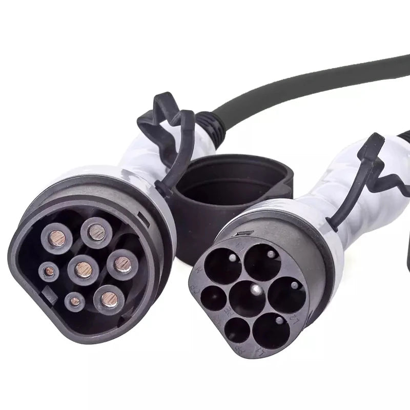 22KW 11KW Type 2 Street Charging Spiralkabel Cable Spiral Cable 5 Meters Long Cable 9 meters Green Electric Car Vehicle RISE DEFENSE SYSTEMS.AI PRODUCTS