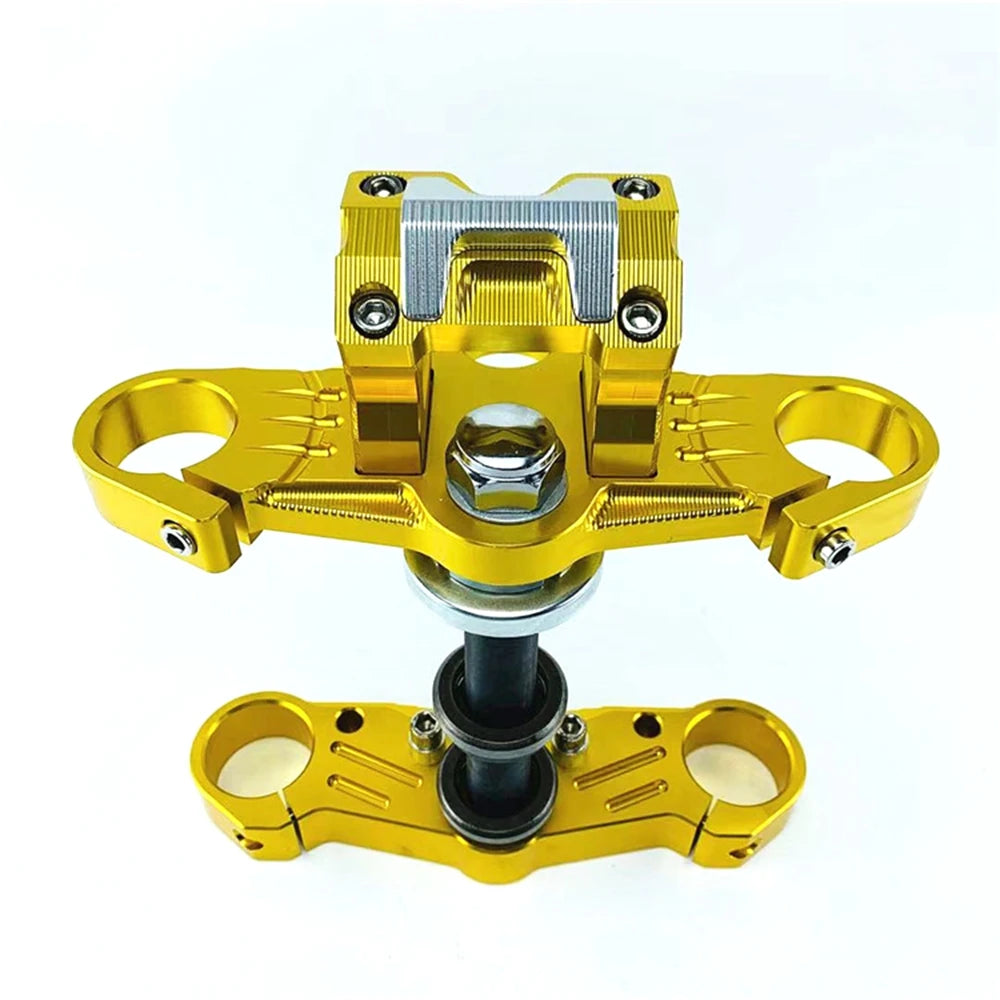 CNC Motorcycle Front Shock Samsung Steering Column With Straight Handlebar Fixed Base Universal For Honda MSX125 Monkey M3 M5 Z6 RISE DEFENSE SYSTEMS.AI PRODUCTS
