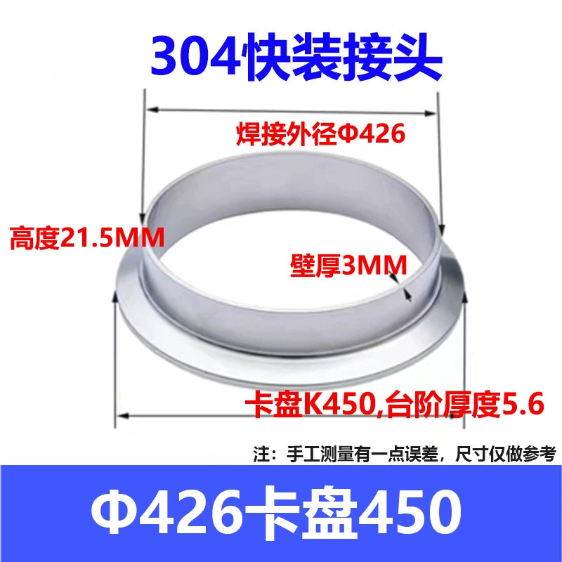 304 Stainless Steel Sanitary Quick Coupler Chuck Washer Direct Card Sleeve Quick Flange End Welding Quick Card RISE DEFENSE SYSTEMS.AI PRODUCTS