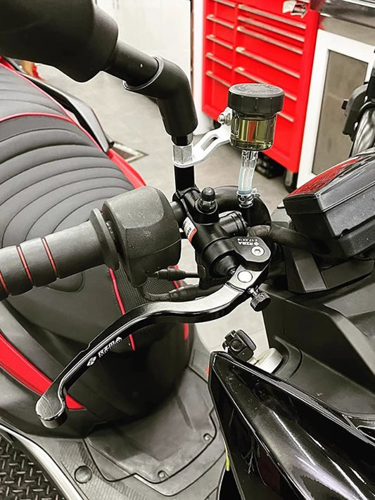Rzma Brake Handle Motorcycle Electric Vehicle Handles/Aluminum Alloy Hand Lever Brake Upper Pump Direct Push Horn Handle RISE DEFENSE SYSTEMS.AI PRODUCTS
