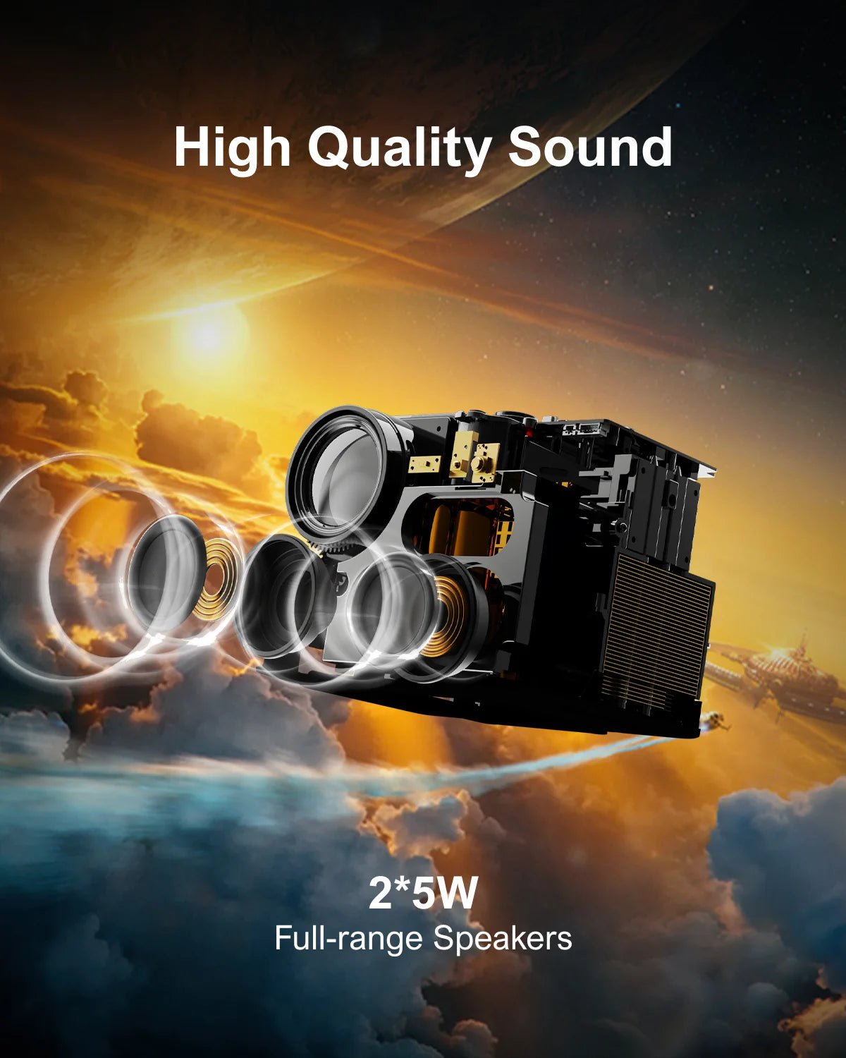 ULTIMEA Full HD 1080P Projector 4K Android TV 11.0 with Netflix, Smart 90° Gimbal, WiFi Bluetooth Proyector, Home Theater Beamer RISE DEFENSE SYSTEMS.AI PRODUCTS