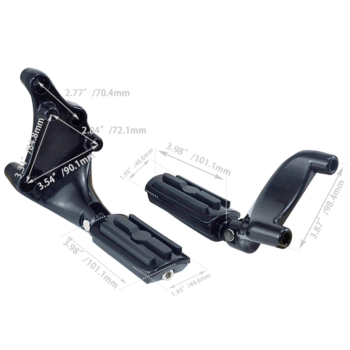 Rear Passenger Pedal Motorcycles Foot Pegs Mount Bracket Footrests For Harley Sportster XL1200 Iron 883 SuperLow Roadster 14-22 RISE DEFENSE SYSTEMS.AI PRODUCTS