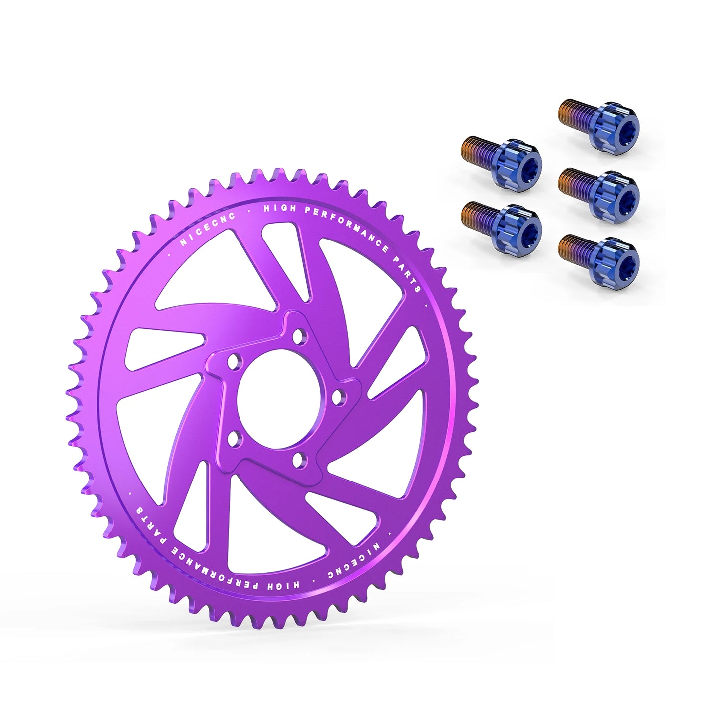 For Surron Light Bee X 58T Rear Sprocket & Rear Sprocket Bolts Screws Titanium For Sur-Ron Light Bee X S L1E Segway X160 X260