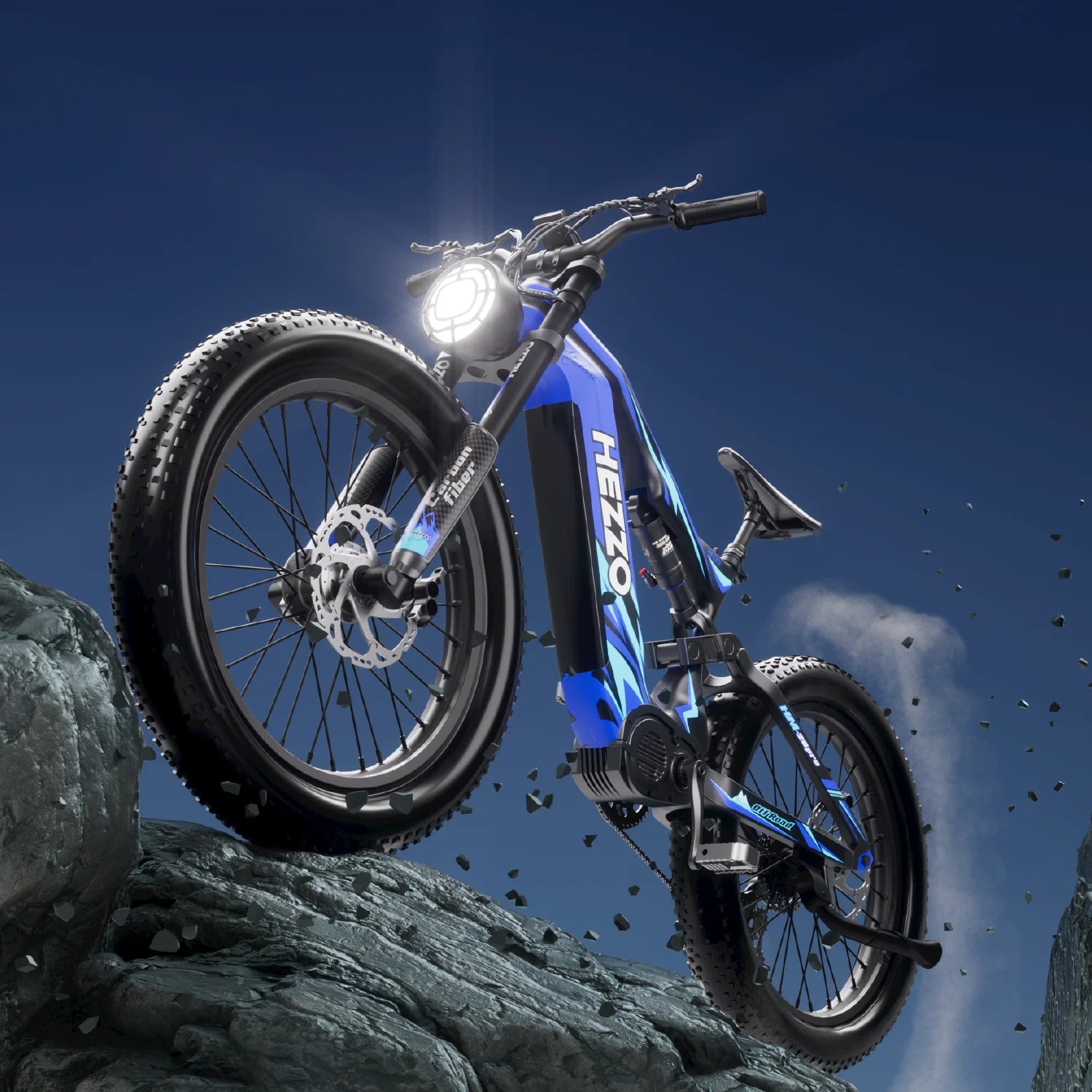 HEZZO Ebike K9 Carbon Fiber Electric Bike 52V 1000W Bafang M620 Middrive Electric Bicycle 21Ah LG 50Kmp 26X4.5
