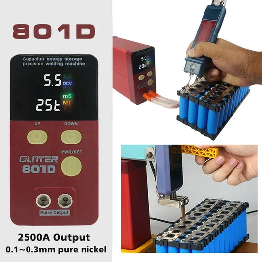 801D Spot Welder Machine Pulse Current Spot Welding Machine for Lithium Iron Phosphate Battery 0.3mm Nickel Welding 0.05-0.4mm RISE DEFENSE SYSTEMS.AI PRODUCTS