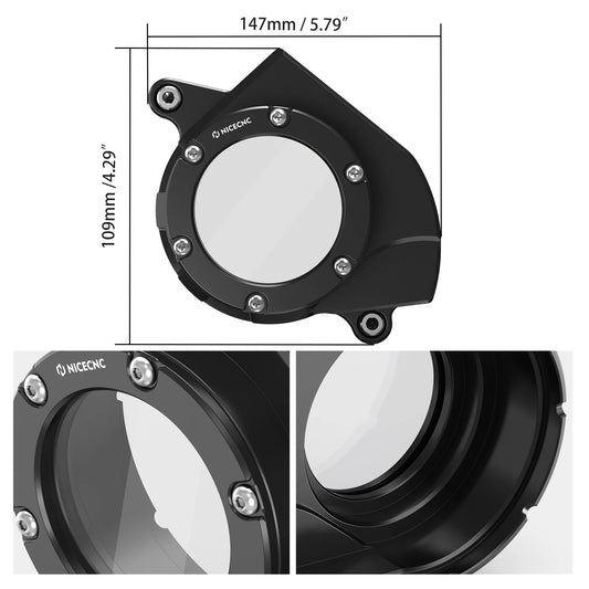 Transparent Motor Belt Pulley Protector Cover Guard For SUR-RON Surron light bee X S L1E Segway X160 X260 Electric Dirt Bike RISE DEFENSE SYSTEMS.AI PRODUCTS