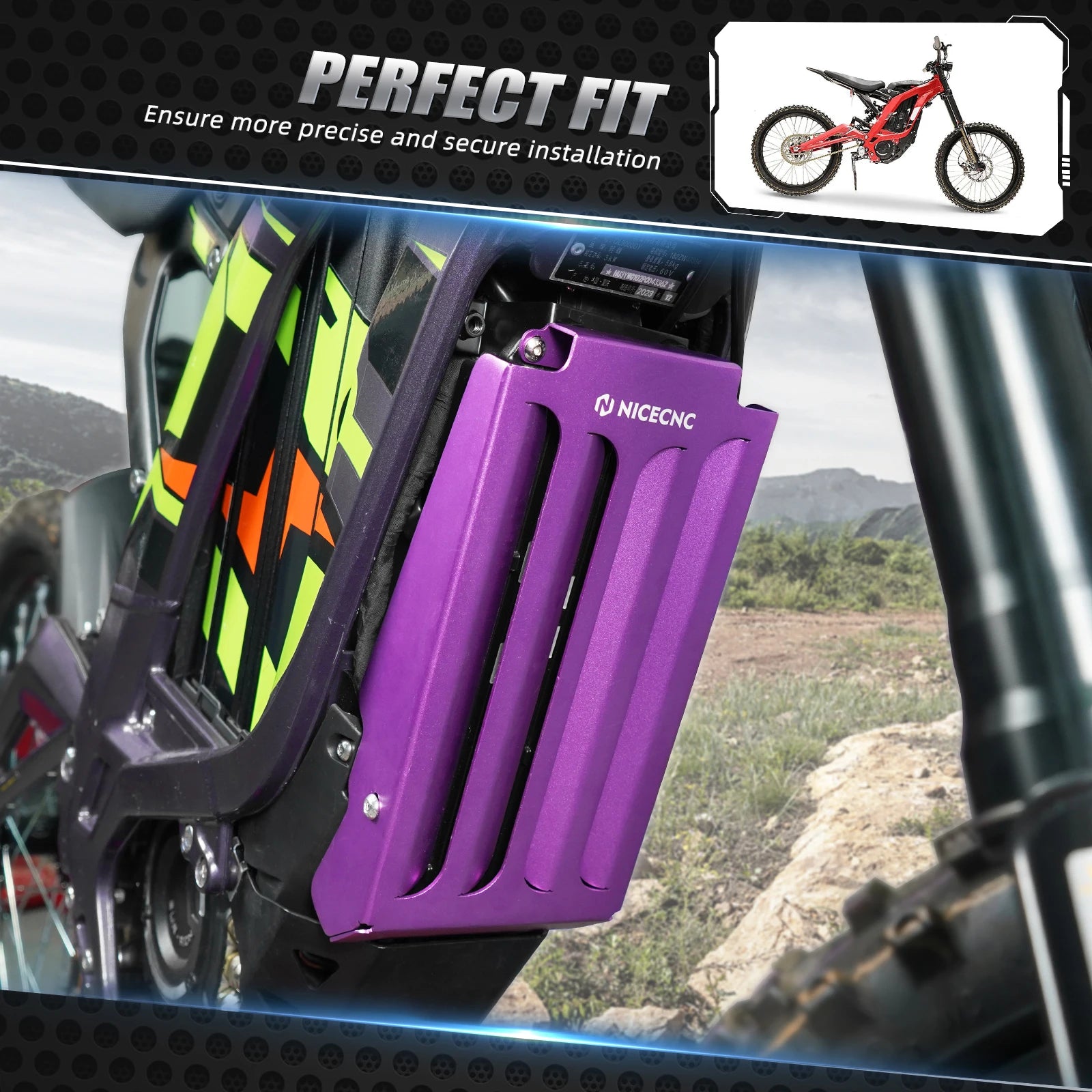 For Surron Sur-ron light bee X S L1E Segway X160 X260 Dirt Bike Surron light bee S NICECNC Motorcycle Aluminum Controller Cover RISE DEFENSE SYSTEMS.AI PRODUCTS