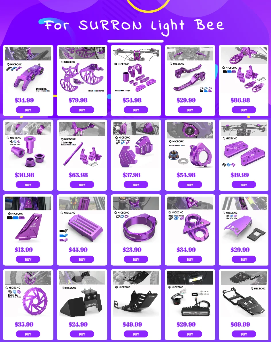 For Surron light bee X S L1E 2024 Electric Bike Sur ron Parts Segway X160 X260 Aluminum Controller Cover & Engine Chassis Guard RISE DEFENSE SYSTEMS.AI PRODUCTS