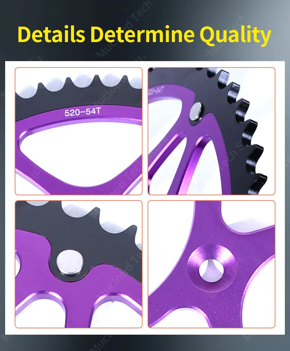 For SUR-RON Ultra Bee Steel-clad Aluminum 54 Tooth Sprocket Disc Plate E-bike Off-road Dirtbike Motorcycle Accessories SURRON RISE DEFENSE SYSTEMS.AI PRODUCTS