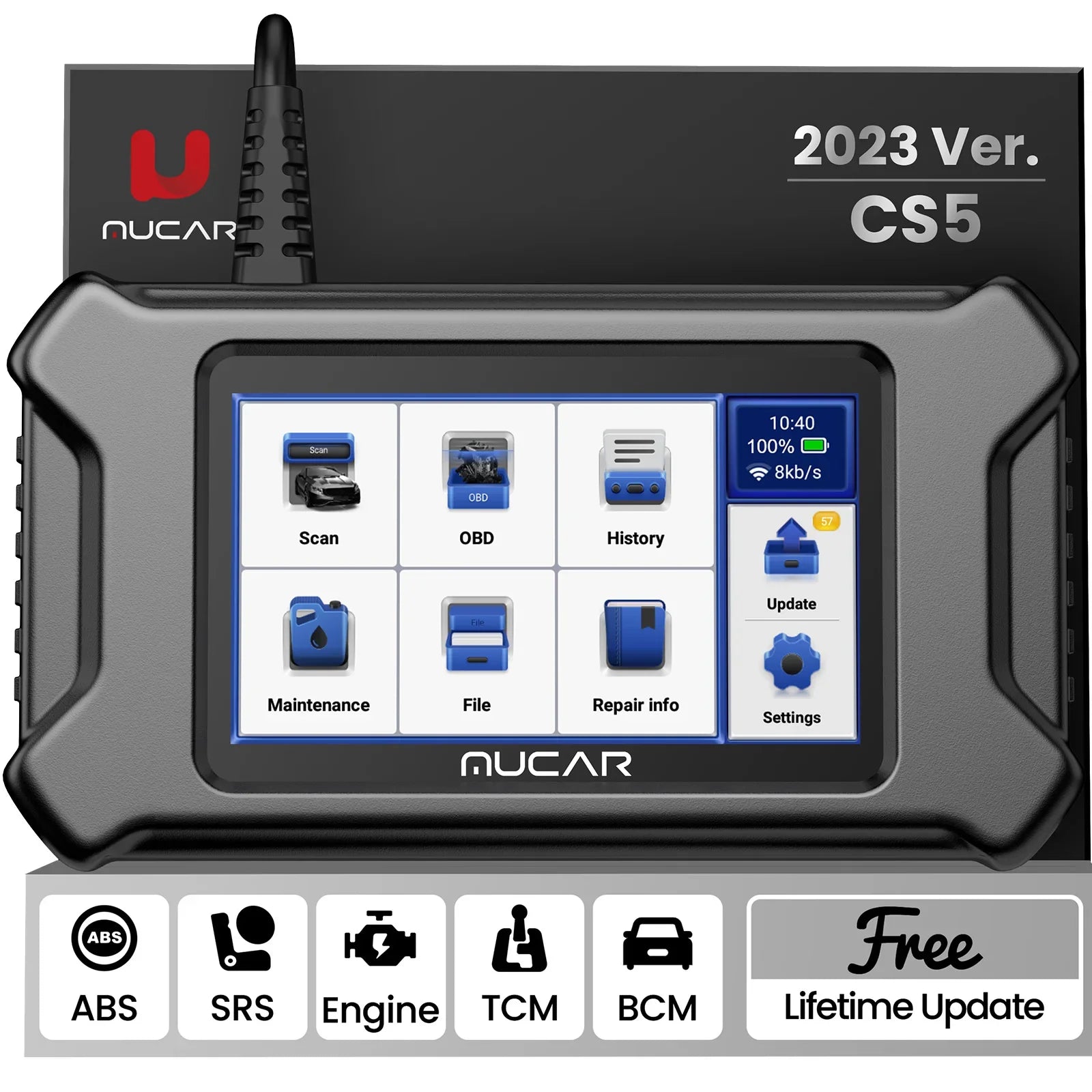 MUCAR CS6 CS5 CS4 OBD2 Scanner Car Diagnostic Tools Automotive Scanner Auto Diagnosis Tool Code Reader 6 Systems 7 Resets Free RISE DEFENSE SYSTEMS.AI PRODUCTS
