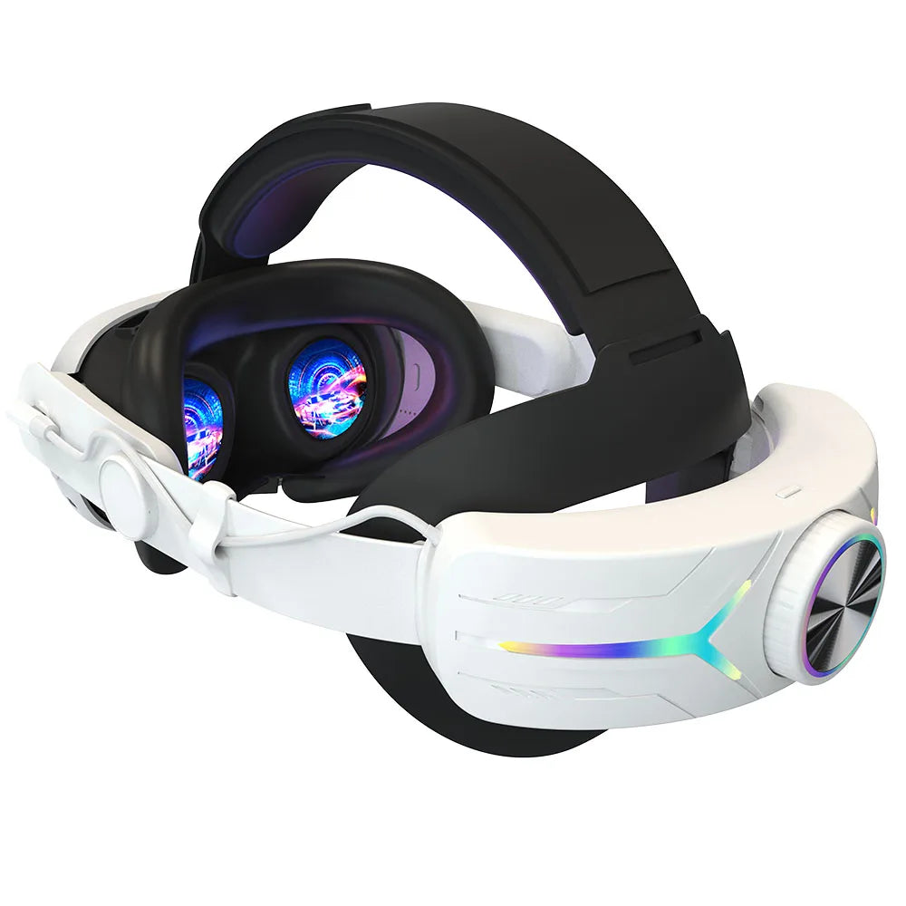 RGB Adjustable VR Head Band LED Backlight VR Lightweight Replacement Strap 8000mAh Rechargeable Comfort for Meta Quest 3 Headset RISE DEFENSE SYSTEMS.AI PRODUCTS