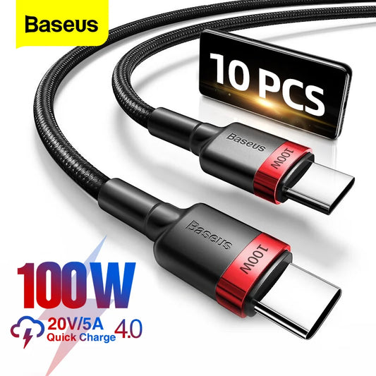 Baseus-USB C to USBC Cable, PD Fast Charging Cable, MacBook, Samsung, Xiaomi Phone, 2M Quick Charge, 3.0 A, Type C, 100W RISE DEFENSE SYSTEMS.AI PRODUCTS